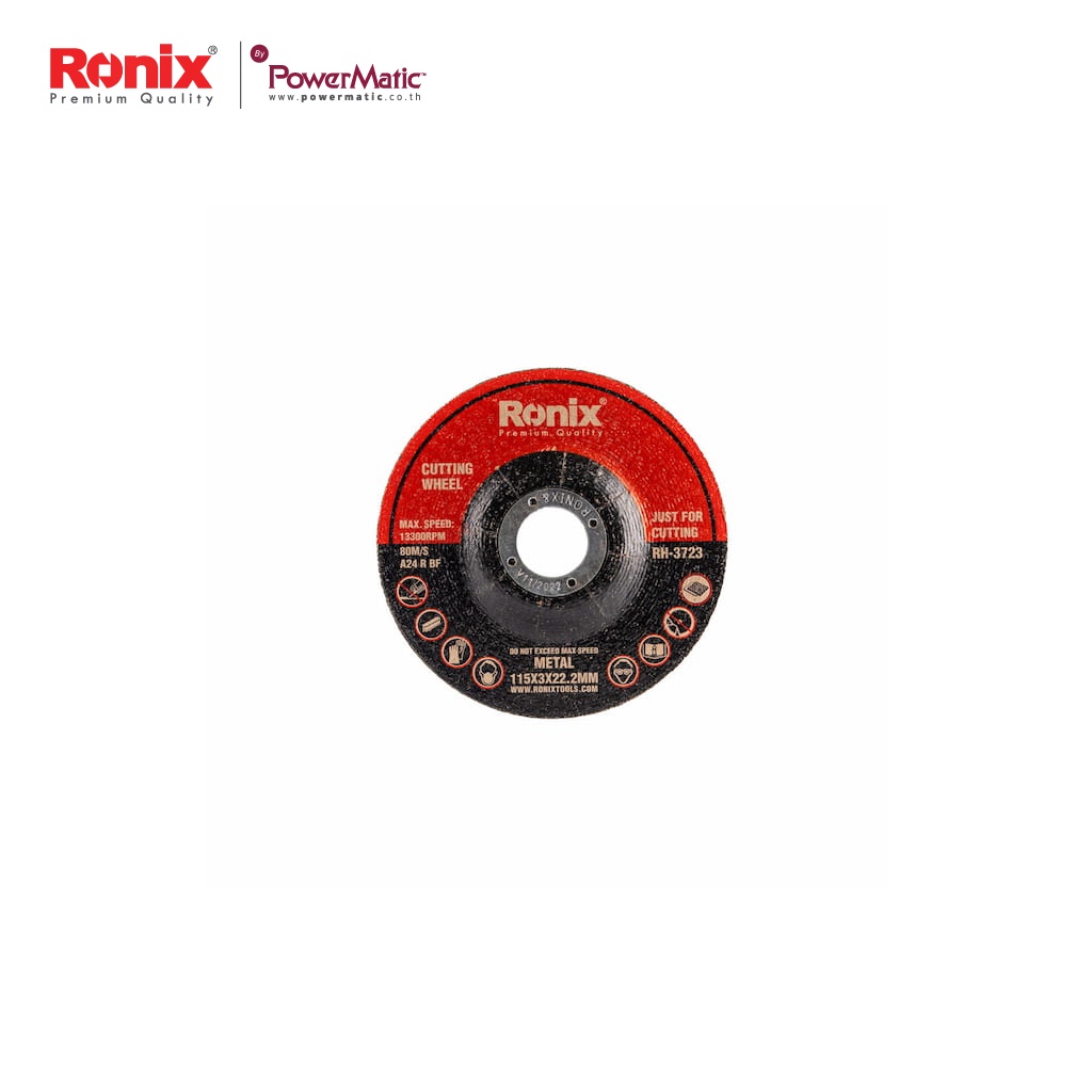 Ronix ใบเจียร์เหล็ก T41- 115X1.0X22.2 MM- INOX -METAL RH-3723
