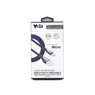 สายชาร์จ Micro 100M สายชาร์จมือถือ android charger cable สายชาร์จเร็ว สายชาร์จด่วน 3.1A Fast Charge Cable Wb-B332 V8