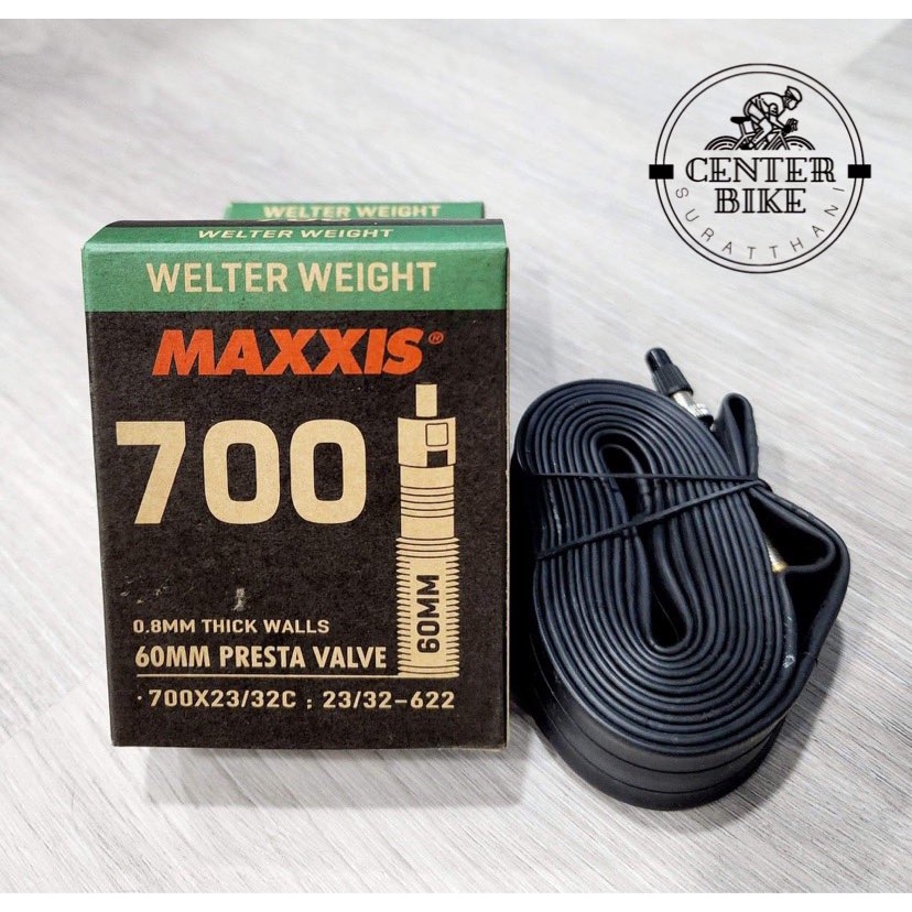 ยางในเสือหมอบ Maxxis Welter Weight Presta Valve ขนาด 700x23/32c 60mm