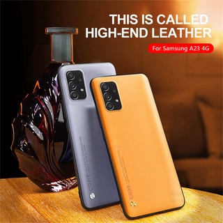 For Samsung Galaxy A23 Case Plain Skin Leather Texture Fundas For SamsungA23 4G 6.6" Samung A 23 Silicone Shockproof Phone Cover