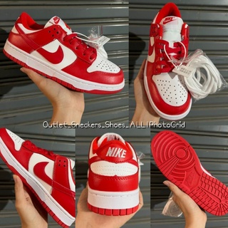 รองเท้า Nike Dunk Low Red White Women ส่งฟรี