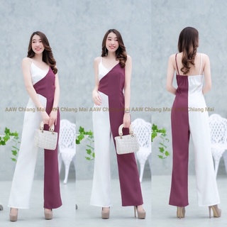 hbstation.shop เสื้อผ้าผู้หญิง Jumpsuit สีชมพู พร้อมส่ง