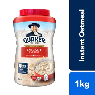 เควกเกอร์ ข้าวโอ๊ตปรุงสำเร็จ 1kg Quaker Instant Oatmeal Oat Segera 1kg( สีแดง ใส่น้ำร้อนทานได้เลย)