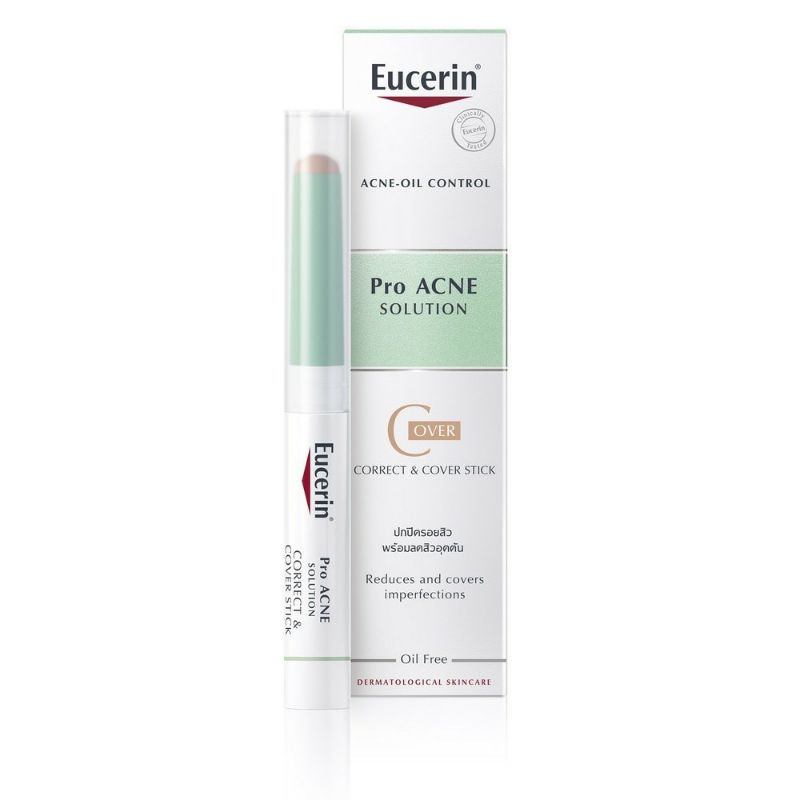 Eucerin Pro Acne Solution Correct & Cover Stick 2.5g ยูเซอรีน คอฟเวอร์ สติ๊ก ลดและปกปิดรอยสิว