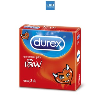 Durex Love - ดูเร็กซ์ เลิฟ 1 กล่อง บรรจุ 3 ชิ้น (ขนาด 52.5มม.)