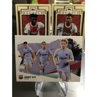 2021-22 Topps FC Barcelona Team Set Soccer Cards Home &amp; Away Kit