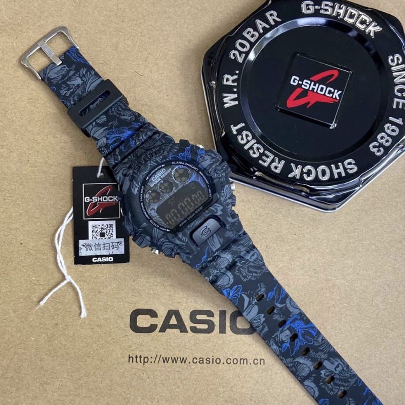 Gshock Dw-6900 Petak Flora Limited Edition สายนาฬิกาข้อมือยาง ฟังก์ชั่นดิจิทัล สําหรับทุกเพศ