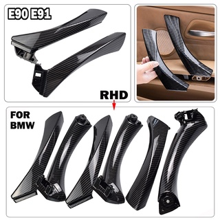 มือจับประตูคาร์บอนไฟเบอร์ E90 พร้อมฝาครอบ แบบเปลี่ยน สําหรับ BMW 3 Series E90 E91 E92 316 318 320 325 328i