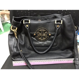 ส่งฟรี**Tory Burch Amanda Leather Classic Hobo Bag 12.5"L x 4.5"W x 10.5"H มือ2 สภาพดี