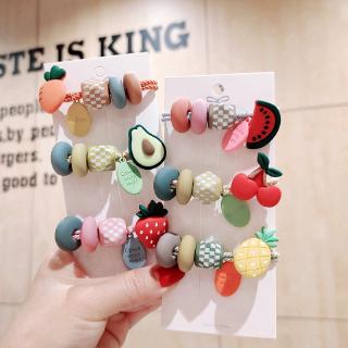 Cute Korean girl fruit hair band with high elastic hair band and durable fashion headdress