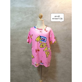 Fashion เสื้อยืด อกหน้าผ้า 42 มีหลายลาย