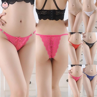 Womens Lace Thong G-string Panties See-through Ultra Thin Low Waist Underwear