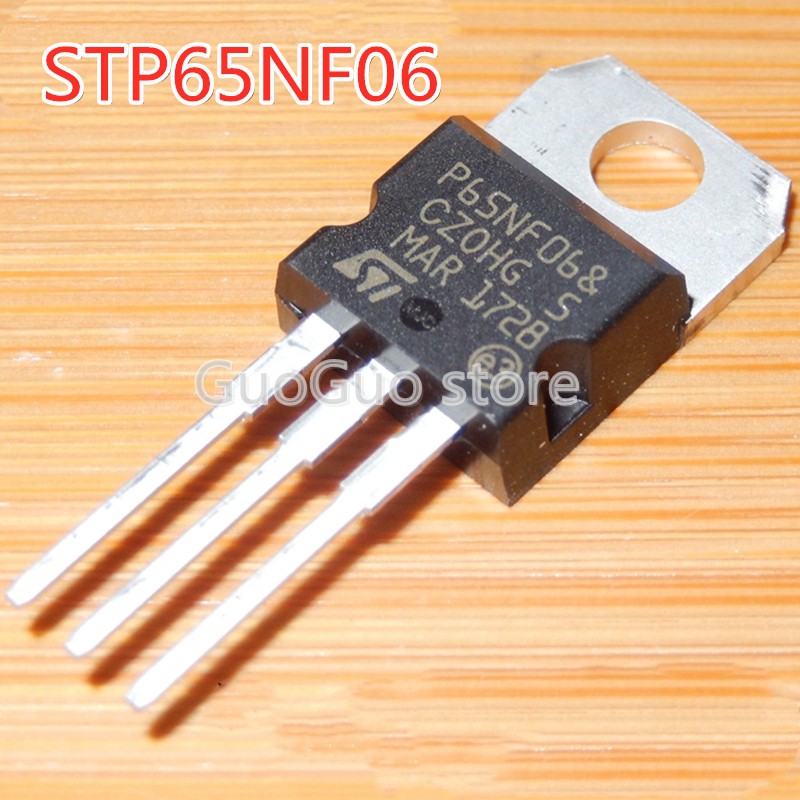 10pcs STP65NF06 TO-220 P65NF06 TO220 65NF06 Power MOSFET 65A 60V ยี่ห้อใหม่
