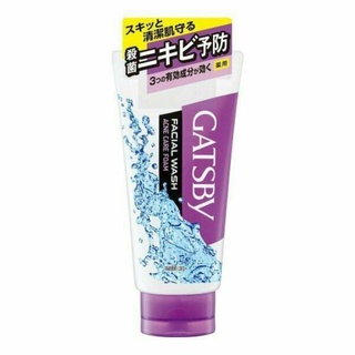 GATSBY Men Facial Wash ACNE Care Foam 130g. แก๊สบี้ เม็น แอคเน่ โฟมล้างหน้าสำหรับผู้ชาย ที่เป็นสิวง่าย