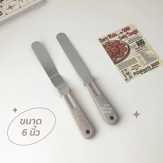 ✦ พร้อมส่ง ✦ สปาตูล่า ที่ปาดเค้ก ด้ามพลาสติก แบบตรงและงอ 2 ขนาด