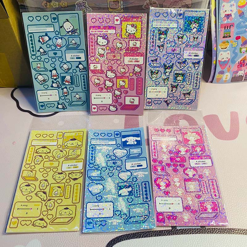 สติกเกอร์ ลายการ์ตูนน่ารัก สําหรับตกแต่งโทรศัพท์มือถือ DIY