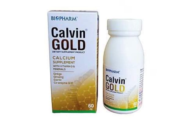 Biopharm Calvin GOLD 60เม็ด แคลเซียมเพิ่มวิตามิน แร่ธาตุ แป๊ะก๊วย โสม กระเทียม คอลลาเจนและโค-เอนไซม์