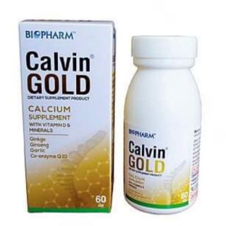 Biopharm Calvin GOLD 60เม็ด แคลเซียมเพิ่มวิตามิน แร่ธาตุ แป๊ะก๊วย โสม กระเทียม คอลลาเจนและโค-เอนไซม์ คิว 10