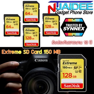 SD Card การ์ด SanDisk Extreme 150MB ® SD UHS-I Card 32GB-128GB