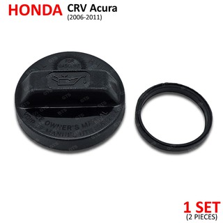 ฝาปิดน้ำมันเครื่องรถยนต์ ฝาน้ำมันเครื่อง 1 ชิ้น สีดำด้าน สำหรับ Honda CRV Acura Civic FD ปี 2006-2011