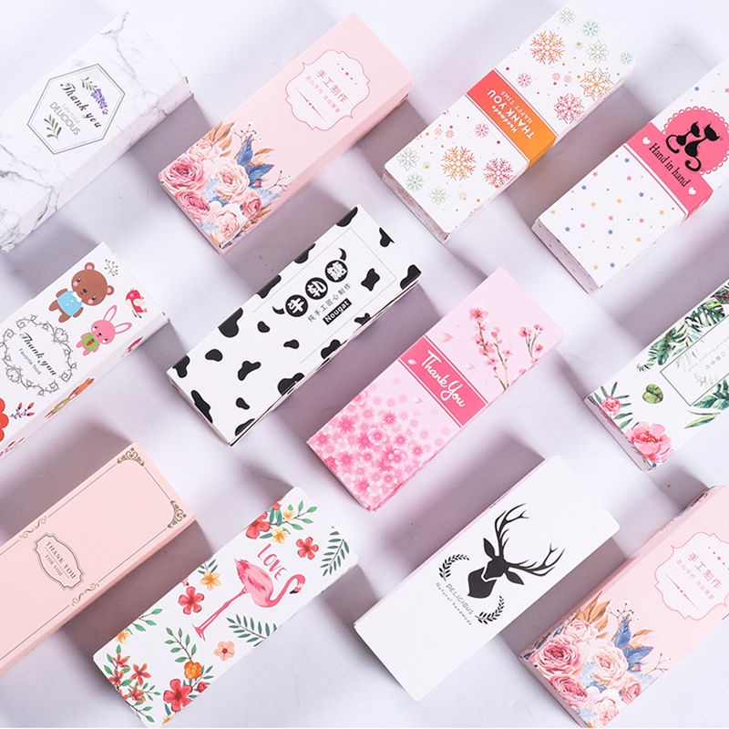 กล่องขนม 19.5x7.5x5 cm. สำหรับ 63-80g/6.5cm. 10 ใบ