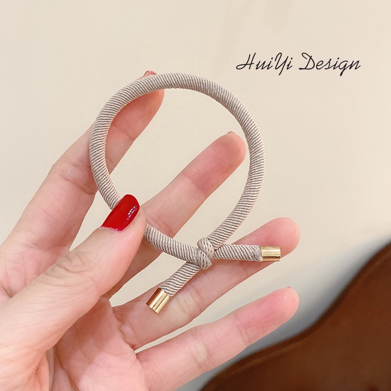 ยางรัดผมหางม้า แบบยืดหยุ่น เกาหลี หางม้า ยางรัดผม สร้อยข้อมือ เครื่องประดับผม ที่เรียบง่าย - รูปที่ 2