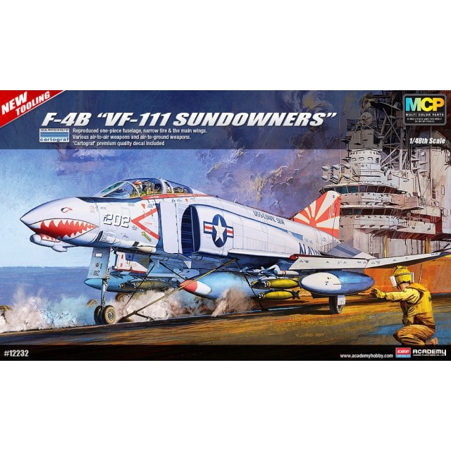 พลาสติก โมเดล ประกอบ ACADAMY MINICRAFT 1/48 F-4B Phantom II 'VF-111 Sundowners' (12232)
