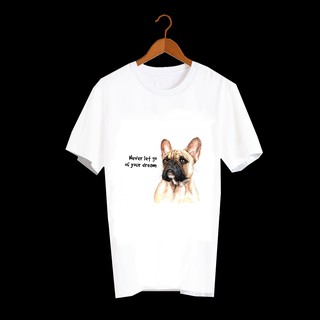 เสื้อลายหมา DFB001 french bulldog เสื้อยืด เสื้อยืดลายหมา เสื้อยืดสกรีนลายหมา