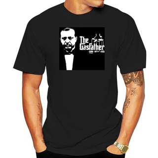 เสื้อยืดลําลอง ผ้าฝ้าย แขนสั้น คอกลม พิมพ์ลายตัวอักษร Recep Tayyip Erdogan Godfather The Gasfather Turkei Turkey ทรงหลวม