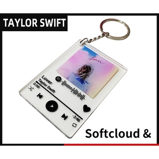 Softcloud TAYLOR SWIFT เนื้อเพลง พวงกุญแจอะคริลิคใส สําหรับจี้ดาว เพลง ที่บ้าน และต่างประเทศ