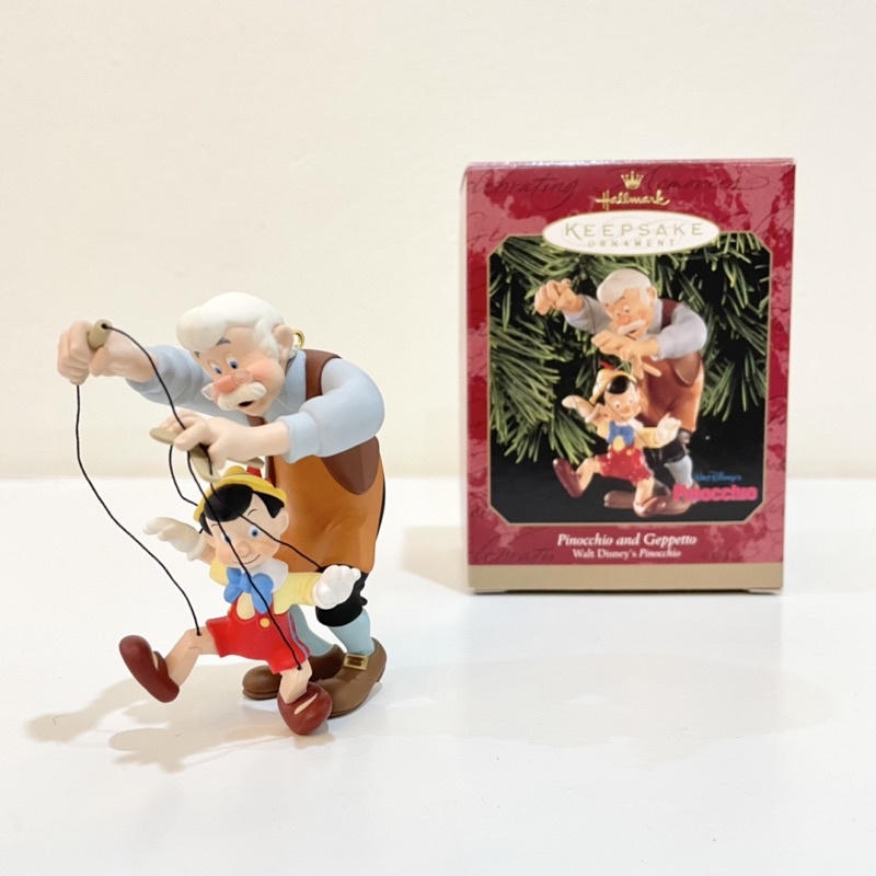 Disney Hallmark Keepsake Christmas Ornament - Pinocchio and Geppetto 1999