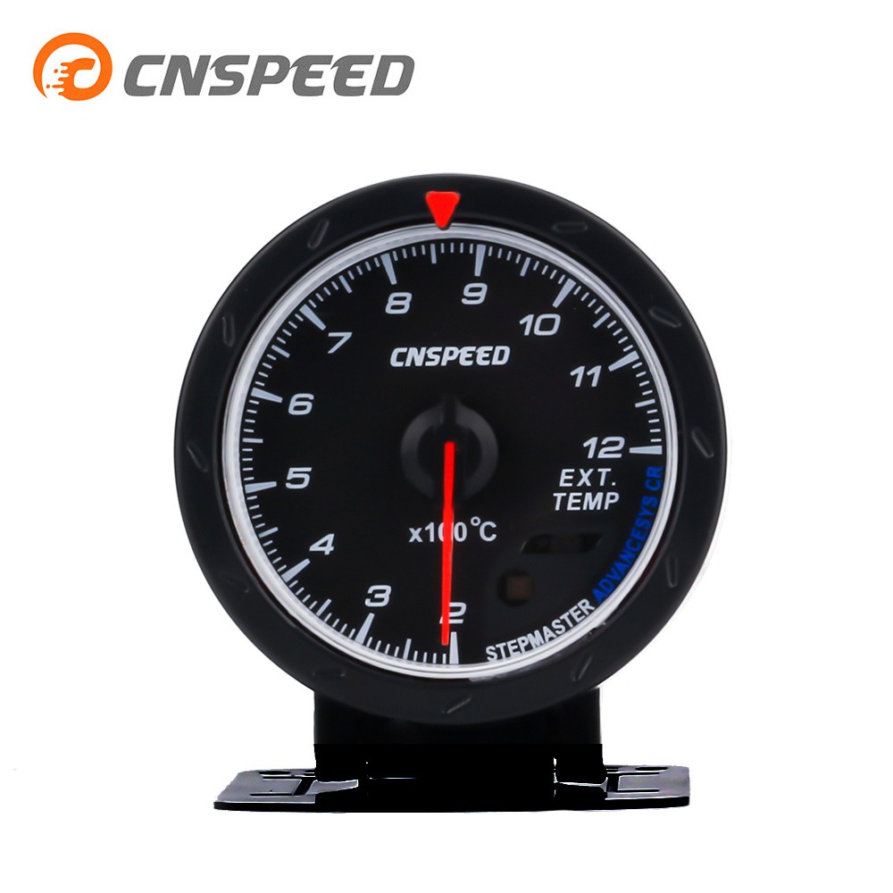 Cnspeed 60 มม.อัตโนมัติรถไอเสียแก๊สอุณหภูมิ EGT Temp Gauge สีแดงและสีขาวรถ Meter & Sensor