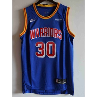 Nba Golden State Warriors ฤดูกาลใหม่ สําหรับผู้ชาย 2022 #เสื้อกีฬาบาสเก็ตบอล ปักลาย Stephen Curry WARRIORS สีฟ้า 30 ชิ้น