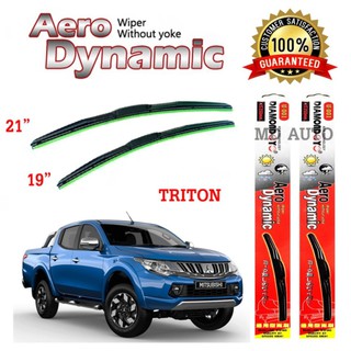 ใบปัดน้ำฝนทรง Aero Dynamic (Diamond eye) ขนาด 18" 20" นิ้ว สำหรับ MITSUBISHI TRITON จำนวน 1 คู่