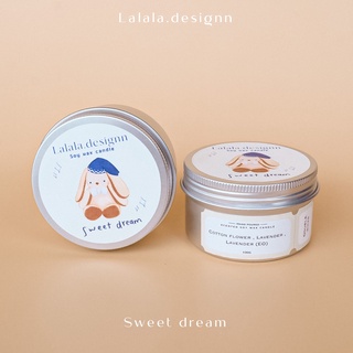 Sweet dream Scented soy wax candle เทียนหอมไขถั่วเหลือง by Lalala.designn