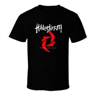 ขายดี Gildan เสื้อยืดผ้าฝ้าย 100% พิมพ์ลายโลโก้วงร็อค Halestorm โอเวอร์ไซซ์ สีดํา สีขาว แฟชั่นฤดูร้อน สําหรับผู้ชายSize