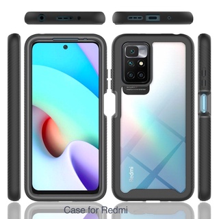 Full Body Front Back Protective Case For Redmi 10X 10 Note 8 9 9S 10S 11S 11 Pro Max K40 K20 9A 9C 9T Transparent Hard Soft Shell Cover For Xiaomi 11 Poco F3 M4 X3 Nfc 10T Lite 5G Shockproof Bumper