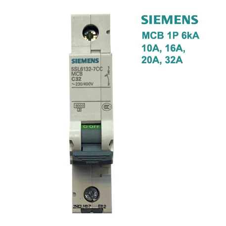 ลูกย่อย 1P Siemens มี 10A,16A,20A,32A,40A แบบยึดรางปีกนก