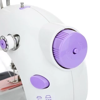 จักรเย็บผ้า ไฟฟ้า มินิ ขนาดพกพา Mini Sewing Machine จักรเย็บผ้าขนาดเล็ก พกพาสะดวก (สีม่วง)