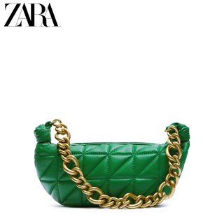 Zara กระเป๋าสะพายไหล่ ทรงเกี๊ยว สําหรับผู้หญิง 2023