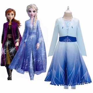 ชุดเดรส ชุดเด็ก ลาย Frozen เอลซ่า