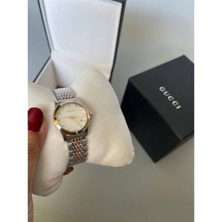 (สด-ผ่อน)🎗แท้100% GUCCI Timeless Diamond Two-tone Ladies Watch