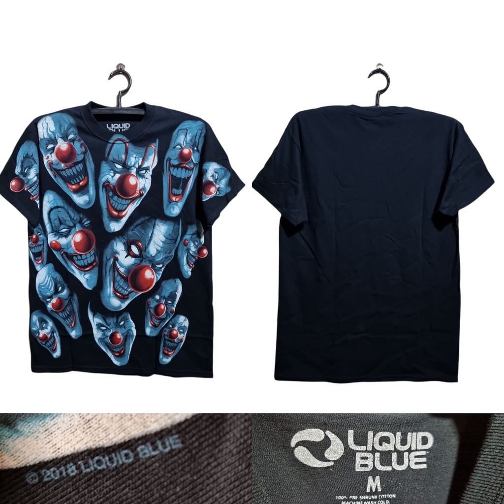 เสื้อยืด LIQUID BLUE  สินค้าลิขสิทธิ์แท้ มือ1 นำเข้าจากUSA ป้าย สกรีนคอ Liquid Blue