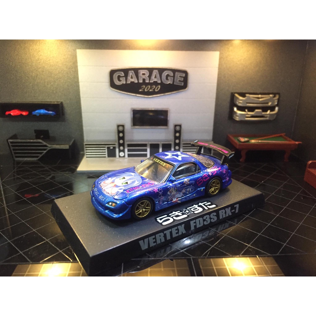 โมเดลรถยนต์ รถโมเดล Mazda RX7 Vertex FD3S car model Kyosho 1:64