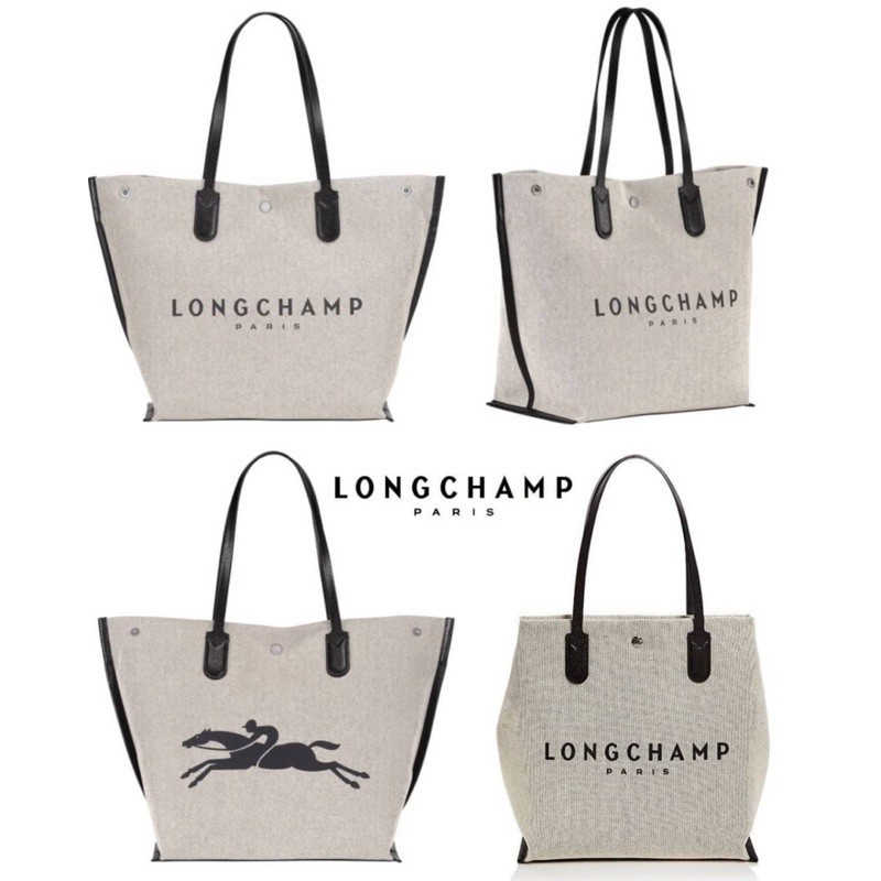 longchamp essential toile shoulder bag แท้ 100% จาก outlet shop