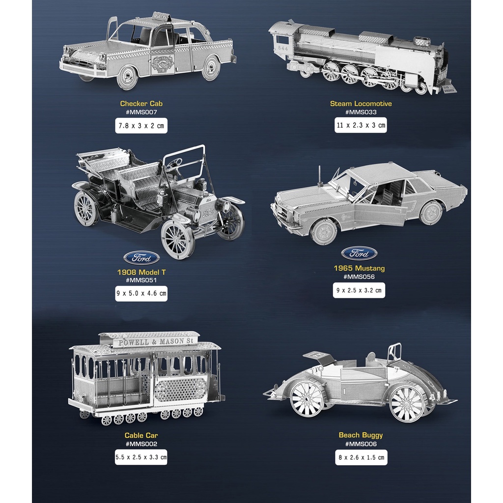 3D METAL MODEL KIT โมเดล3D collection สวนสนุก สิ่งประดิษฐ์