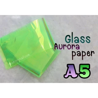 กระดาษแก้วออโรรา Glass Aurora Paper 2 ขนาด4X40cm กระดาษแก้วแต่งเล็บ ติดเล็บ