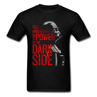 เสื้อยืด ผ้าฝ้าย 100% พิมพ์ลาย Darth Vader Dark Side Power Movie Yoda Last Jedi สําหรับผู้ชาย 155104