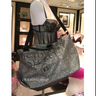Victorias Secret กลิตเตอร์(มี2สี) shopping bag VS ของแท้💯