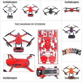 {buddyboyyan} สติกเกอร์คาร์บอนไฟเบอร์ กันน้ํา สําหรับ DJI Mavic Pro